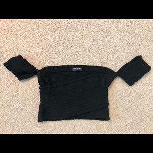 Fashion Nova - Our Own Souls Smocked Top - Black